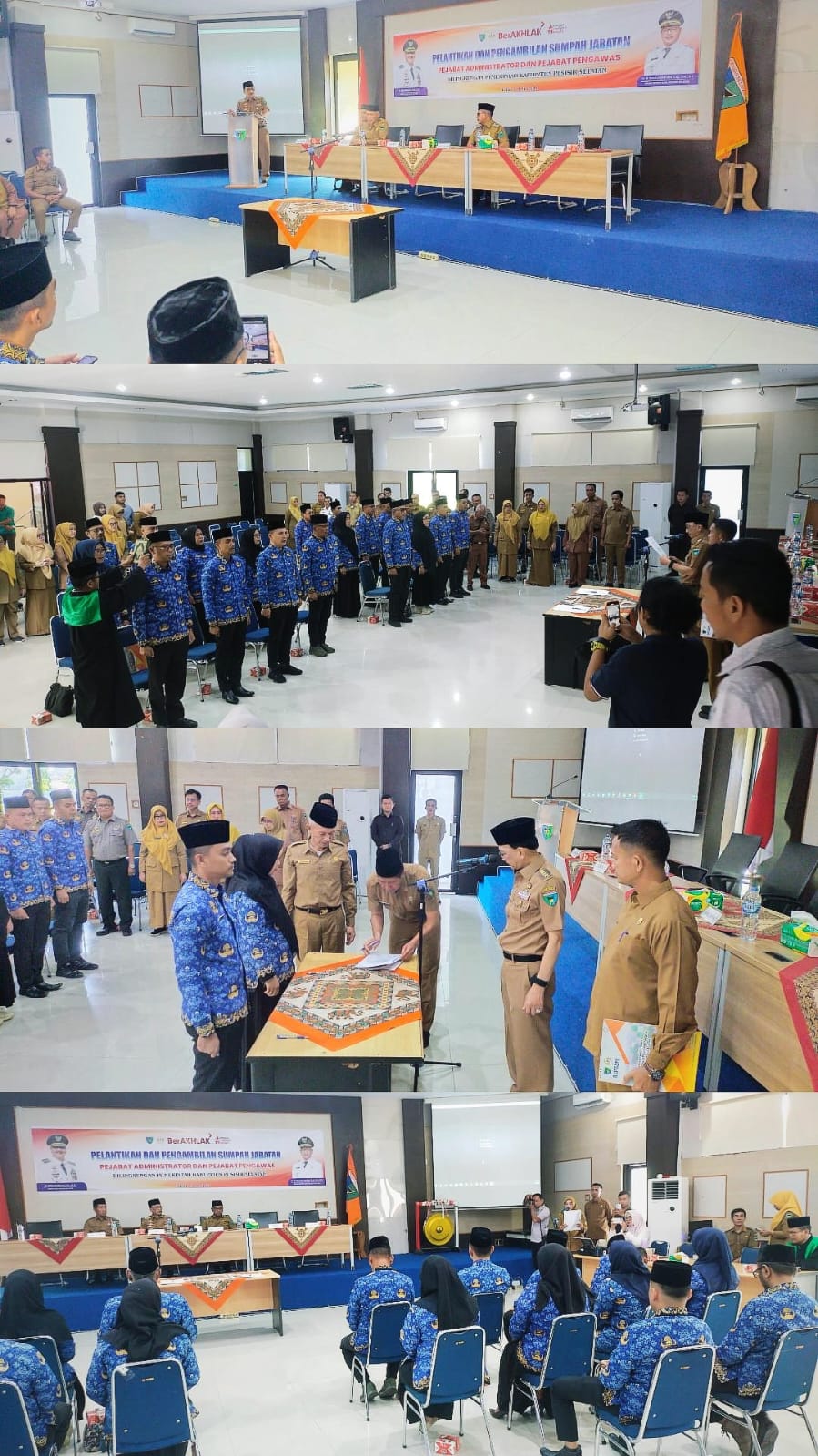 Pelantikan Dan Pengambilan Sumpah Jabatan Pada Pejabat Administrator Dan Pejabat Pengawas Dilingkungan Pemerintah Kabupaten Pesisir Selatan