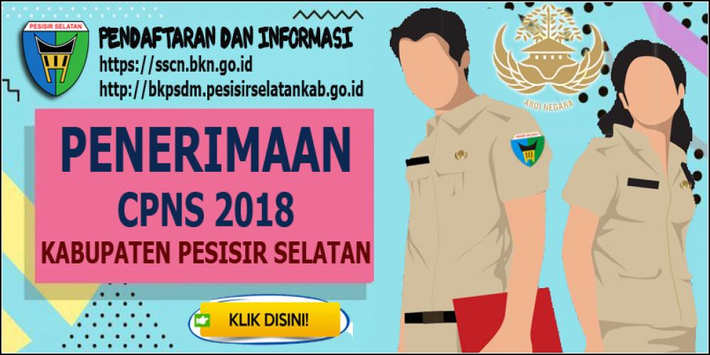 PENGUMUMAN PENERIMAAN CPNS DI LINGKUNGAN PEMERINTAH KAB. PESISIR SELATAN TAHUN 2018